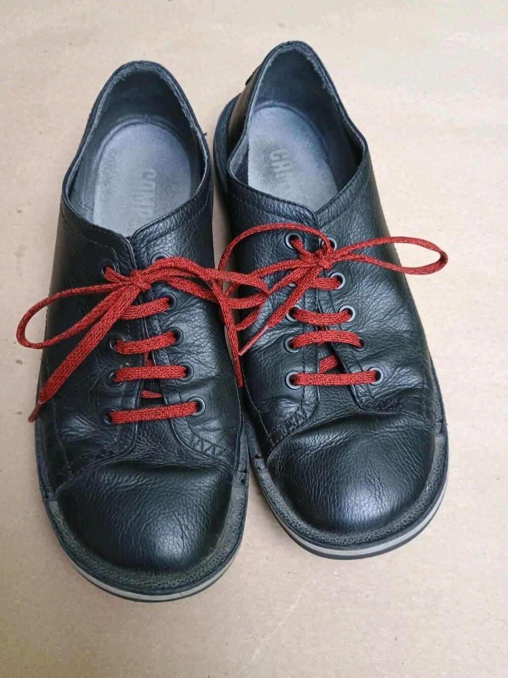 CAMPER Men Shoes Sz 8  Europe 41 Black Leather  XL Light